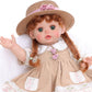Cloveray Reborn Baby Dolls - 18 Inch Realistic Reborn Toddler Doll Country-Inspired Girl with Braided Hair  Straw Hat & Floral Layered Dress  Gifts for 3+ Year Old Girls  Collectors