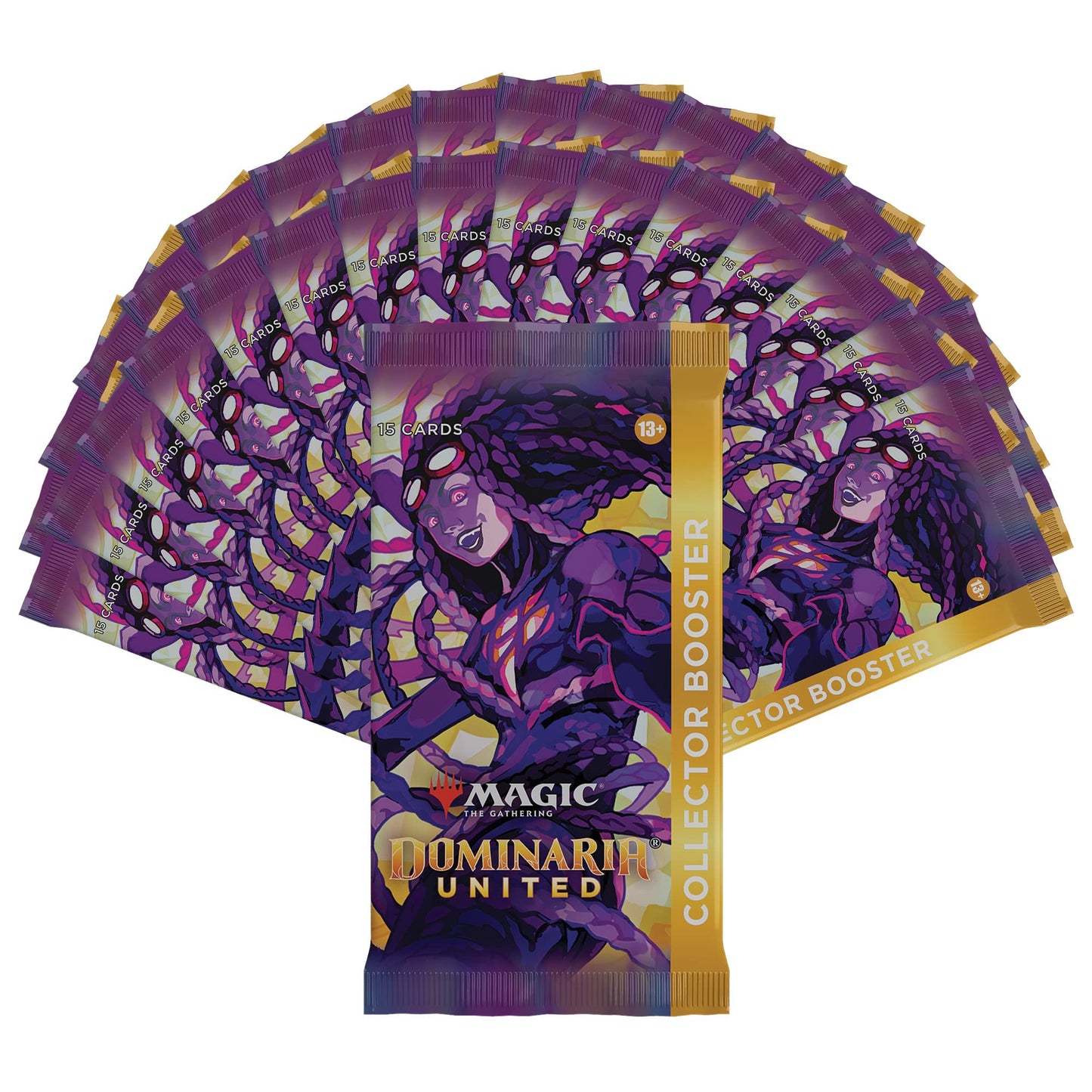 Magic The Gathering Dominaria United Collector Booster Box - 12 Packs + Topper Card, Purple, Model C97170000, 181 Magic Cards