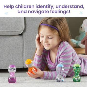 Hand2Mind Express Your Feelings Sensory Bottles- Secondary Emotions, Toddler Sensory Toys, Quiet Fidget Toys, Play Therapy Toys, Calm Down Corner Supplies, Calming Corner, Social Emotional Learning