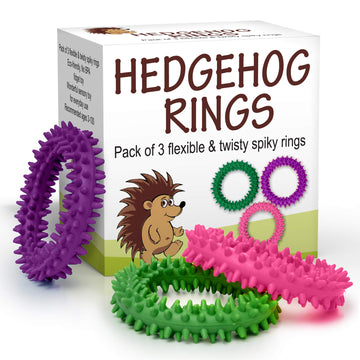 PICK A TOY Sensory Ring Fidget Toy 3 Pack - Soft TPR Rubber, Pink Purple Green, Model ME-ROO7, Ideal for All Ages