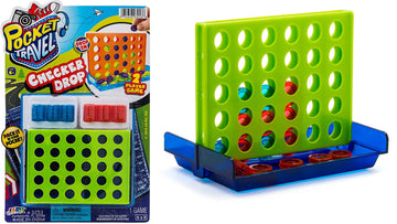 JA-RU Mini 4 in a Row Game (1 Toy) - Classic Four in a Row Game for Kids | Mini Board Games for Travel, Indoor Recess Games for 