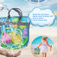 Unistylar Beach Toys, Sand Beach Toys for Toddlers with 3 Collapsible Foldable Sand Bucket and Shovels, Mesh Bag, Sand Castle An