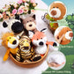 24 Pcs Valentines Day Plush Safari Stuffed Animal Set 10 Inch Cute Plush Jungle Animal Toys Lion Elephant Tiger Giraffe Zebra Panda For Boys Girls Classroom Prize Awards Birthday Party Supplies