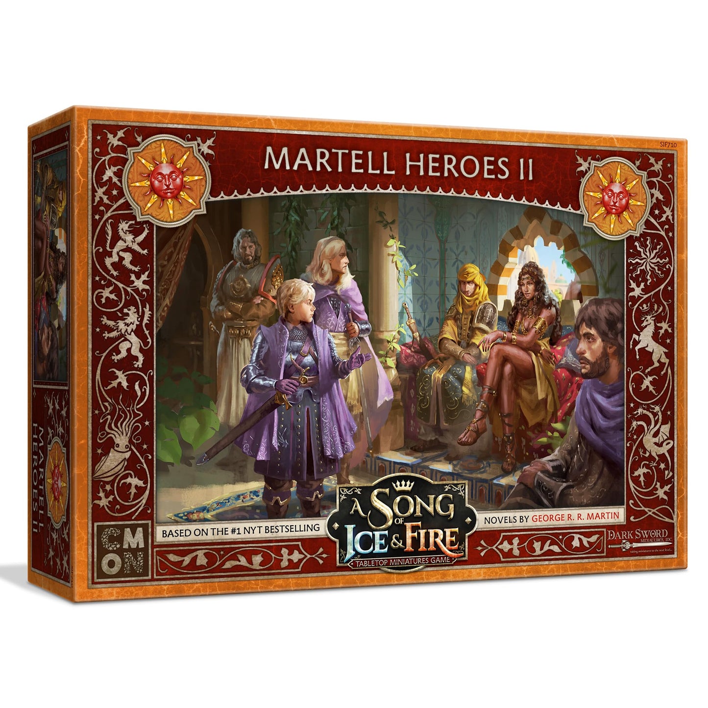 A Song Of Ice And Fire Tabletop Miniatures Game Martell Heroes Ii Box Set - Legendary Leaders Of Dorne, Strategy Game For Adults