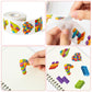 Unbess 1000Pcs Block Stickers For Kids, 2 Roll Colorful Bricks Paper Self Adhesive Heart House Decal Peel And Stick Removable To