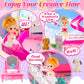 Seifar Doll House for Girls,10 Rooms Dollhouse with Dolls Figure, Puppies, Furnitures, Accessories, Playhouse Gift for Kids 3 4