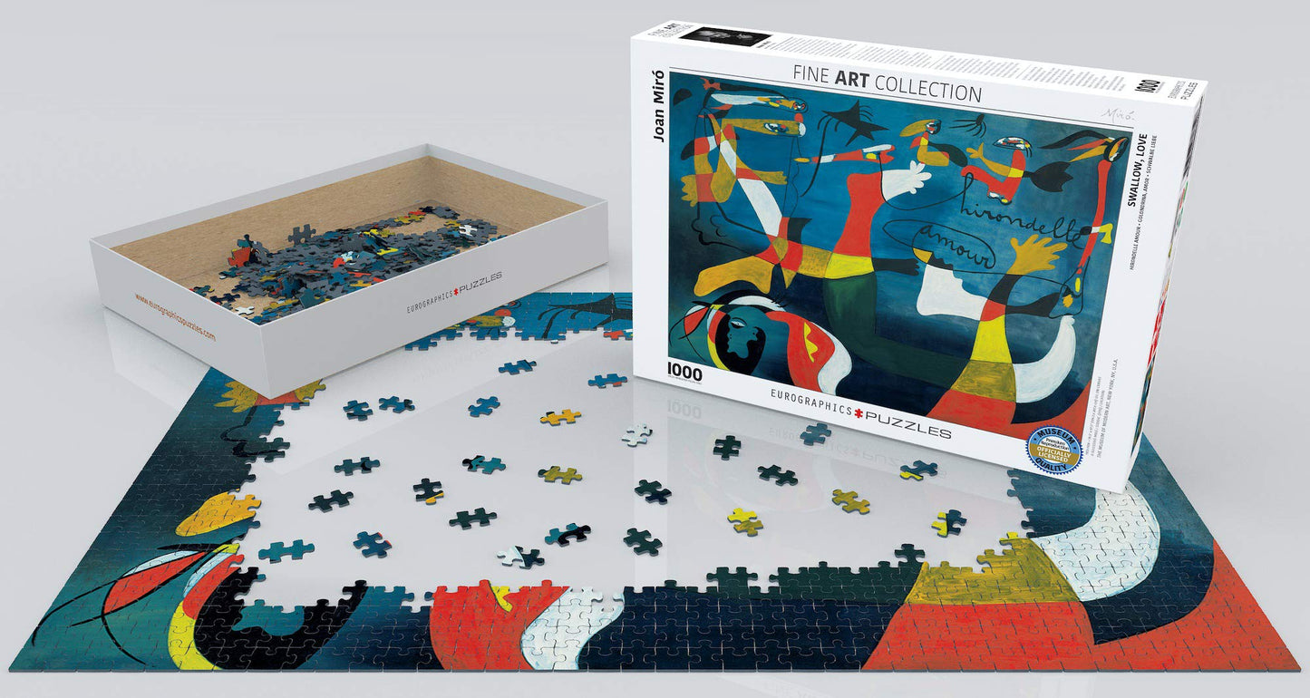 Eurographics Swallow Love By Joan Miro (1000 Piece) Puzzle , White