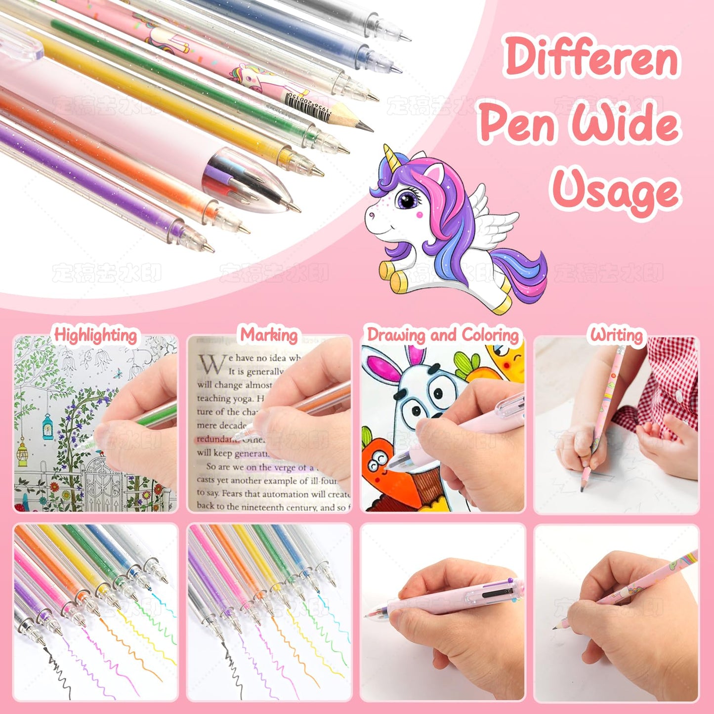 Unicorn Gifts for Girls 5 6 7 8 9 10+ Years Old,Birthday Gift Box Set for Girls,Unicorn Basket with Kids Earbuds,Girls Shiny Uni