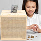 Hchangen Wooden Savings Challenge Box For Adults Kids, Wood Coin Piggy Bnak, Must Break To Open Money Box With Counter (Natural,