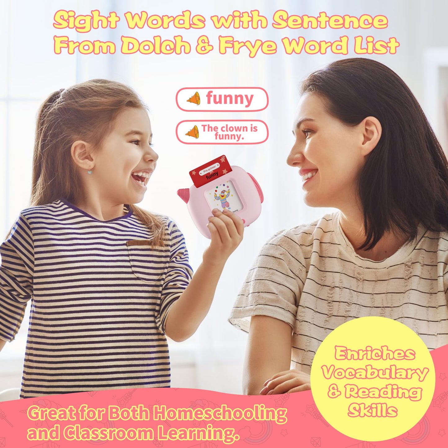 Talking Flash Cards for Toddlers Learning: Alphabet Learning Toys - Matching Spelling Games with 224 Sight Words - Montessori To