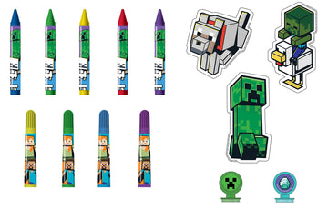 Minecraft Kids Coloring Art Set | Stickers & Stampers