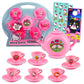 Hello Kitty Tea Party Set Bundle - 13 Piece Tea Set With Hello Kitty Tea Cups, Saucers, And Tea Kettle Plus Stickers, More | Hel