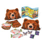 Melissa & Doug Grizzly Bear Pretend Play Set, Plush Bear Heads & Paw Gloves, Kids Activity for Ages 3+, Multi, Model 30909