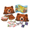 Melissa & Doug Grizzly Bear Pretend Play Set, Plush Bear Heads & Paw Gloves, Kids Activity for Ages 3+, Multi, Model 30909