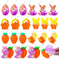 Jdsty 24Pcs Easter Mini Pop Keychain,Mini Easter Fidget Sensory Simple Pop Toys For Easter Basket Stuffers, Egg Fillers Gifts, E
