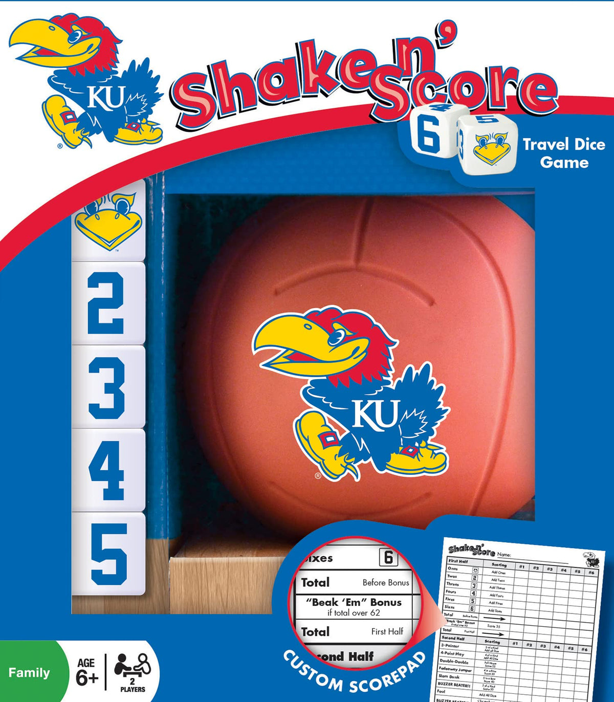 Kansas Jayhawks Basketball Shake N Score Game