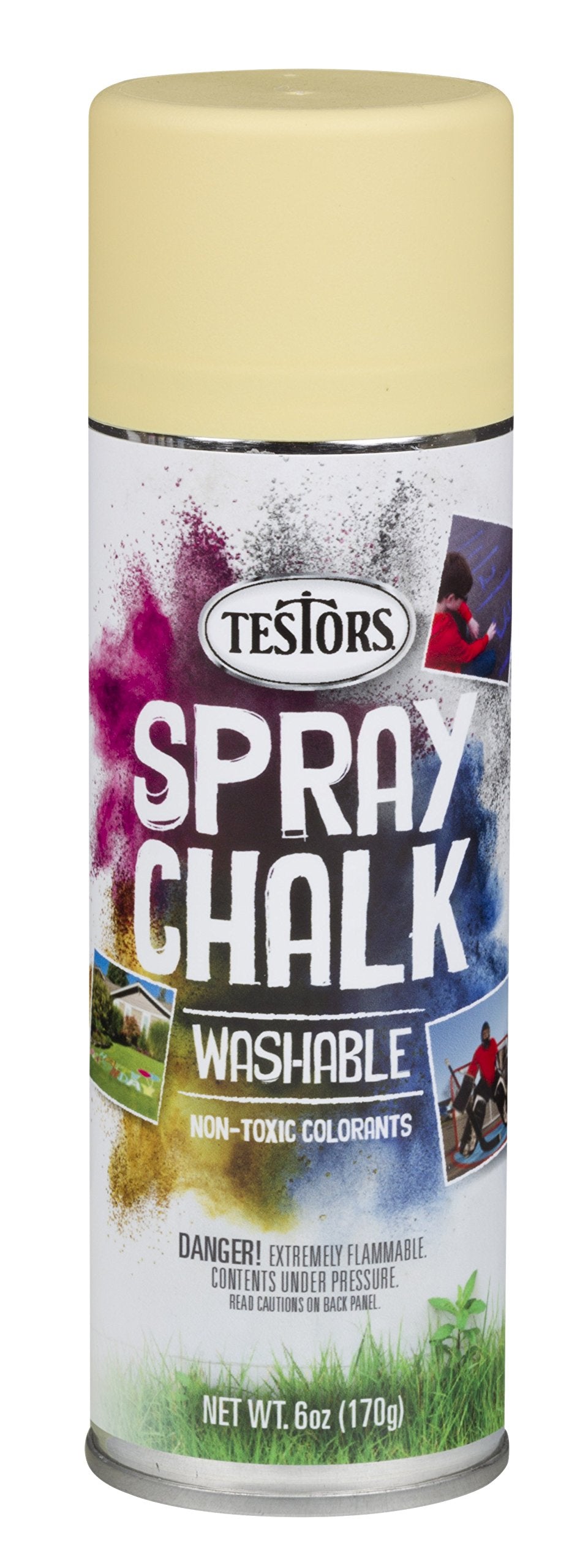 Testors 307591 Matte Washable Spray Chalk Yellow, 6 Oz