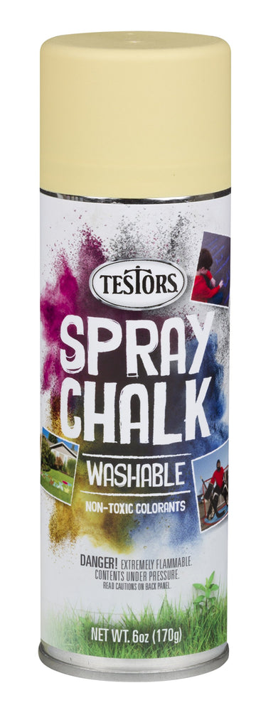Testors 307591 Matte Washable Spray Chalk Yellow, 6 Oz