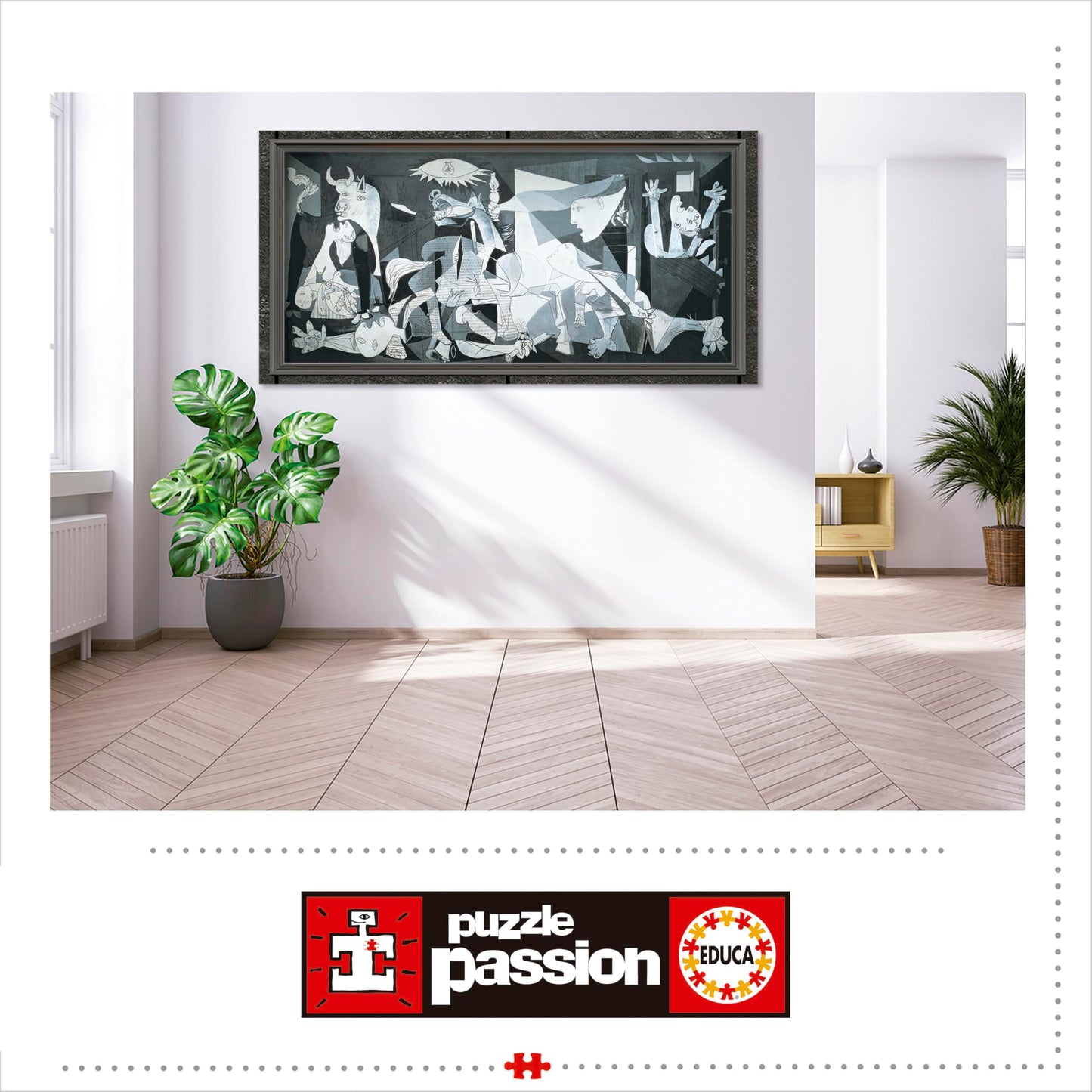 Educa 3000-Piece Panoramic Puzzle - Guernica by Picasso, Cardstock, Grau, Model 11502