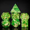 UDIXI Green with White Gemstone Dice Set D&D 7PCS Stone DND Dice Polyhedral Dice Set for Dungeons and Dragons Role Playing Games