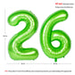 Number Balloons 40 Inch Green Birthday Party Decorations 26St Digital Jumbo Helium Foil Mylar Balloon