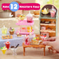 12 Making Miniature Food Toys Set, Diy, Resin Play, Not Edible, Kitchen Mini Pretend Play Food Set For Kids Age 8-13, Birthday F