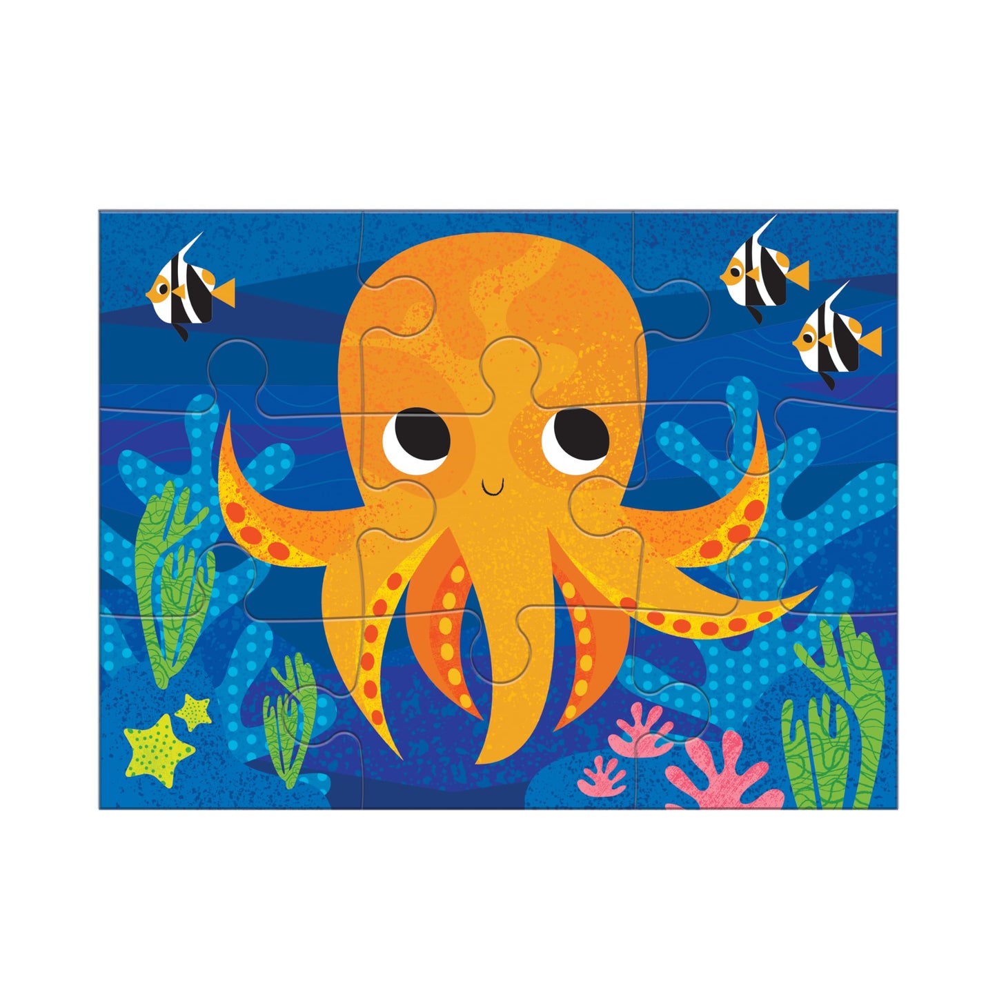 Mudpuppy Ocean Friends 4-In-A-Box Puzzle Set From Mudpuppy, Includes 4 Progressive Jigsaw Puzzles For Kids With 4-12 Pieces, Col