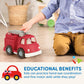 Battat- Wonder Wheels- Fire Truck - Red Fire Truck Toy With Moveable Ladder & Basket - Classic Rescue Vehicle For Toddlers, Kids