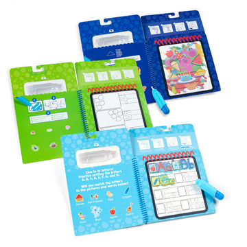 Melissa & Doug Water Wow! 3-Pack - Alphabet, Counting, Shapes Activity Pads, Small, Multi, Model 33039