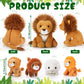 Honoson 5 Pcs Lion Plush Set Large Lion Stuffed Animal With 4 Cute Baby Lions In His Zippered Back Soft Cuddly Lion Plushie Boys
