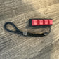 Zkeebs Four-Button Clicky Mechanical Switch Fidget Toy - Plastic, Red Keycaps, Black Base, Stress Relief, ADHD Stim Toy