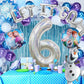 Maxiuss Frozen Party Decorations Kit - 13 Pieces, Including Snowman Balloon, For 6 Year Old Birthday Party