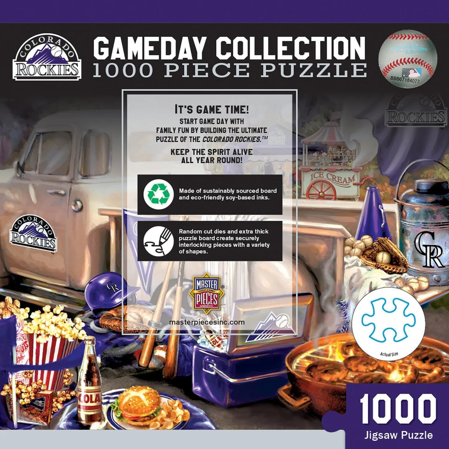 Baby Fanatic 1000Pc Puzzle - Colorado Rockies Gameday - Team Color - Model COR1060