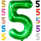 Katchon, Big, Green Five Balloon Number - 40 Inch | Green Number 5 Balloon, 5Th Birthday Decorations For Boys | 5 Year Old Balloon, 5 Year Old Boy Birthday Decorations | Dinosaur Birthday Decorations