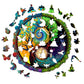 Aeekdook Wooden Puzzles for mature-themeds  Tree of Life Wooden Jigsaw Puzzles for mature-themeds  Wood Puzzles mature-themed  Unique Animal Shape Wood Cut Puzzles  Birthday Gifts for Family Friend (S-7.9 * 7.9in-100 pcs)