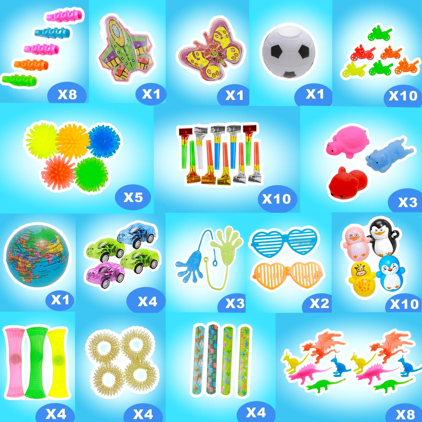 120 Pcs Kids Party Favors Stocking Stuffers Gifts,Fidgets Toys Pack,Bulk Toys For Carnival Treasure Classroom Prizes Box,Adults