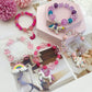 ELEMIRSA 5pcs Little Girl Bracelet Kids Unicorn Bracelets Girl Unicorn Party Favor Pretend Play Bracelet for Toddlers Teens Char