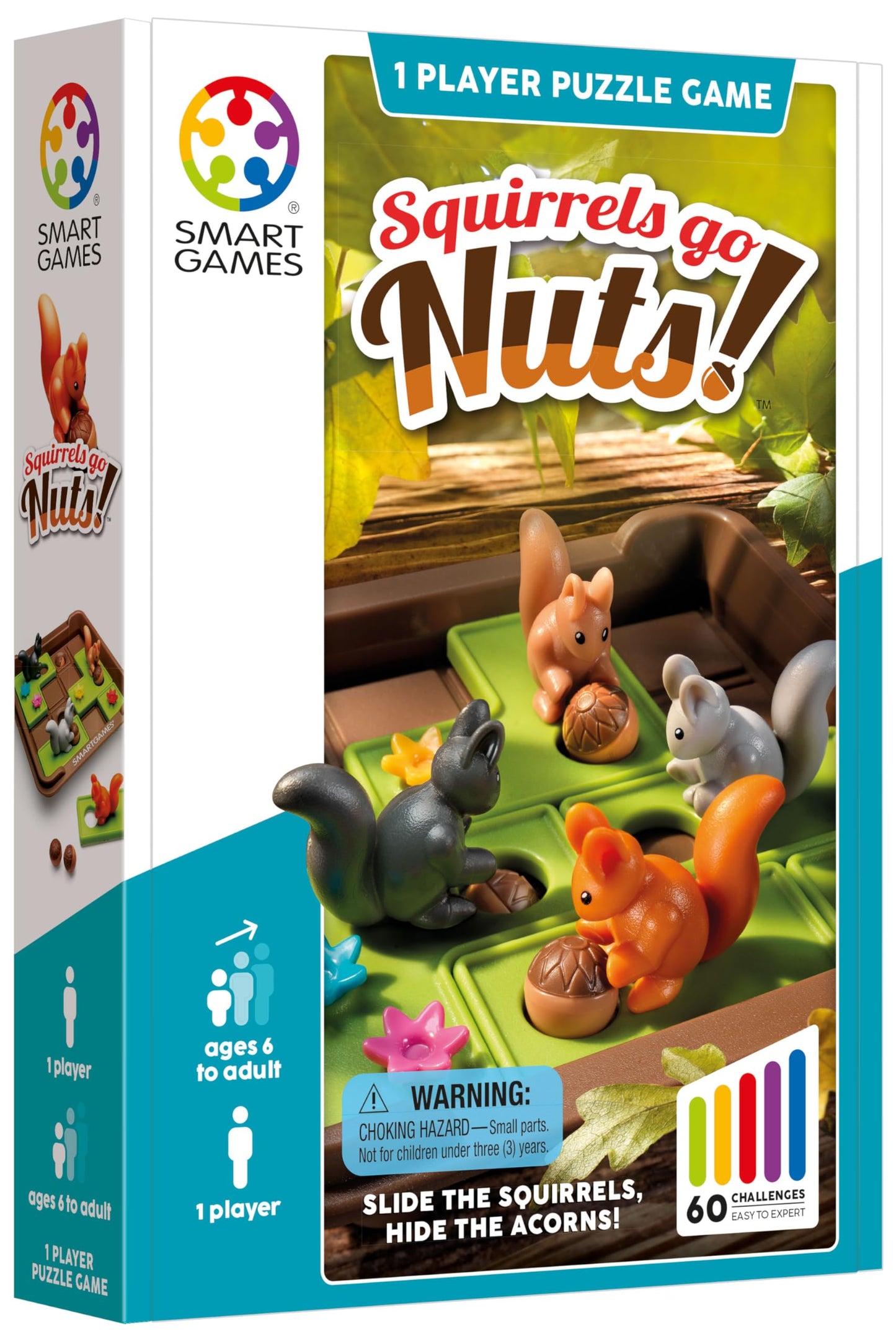 SmartGames Squirrels Go Nuts! Travel Game for Ages 6-mature-themed