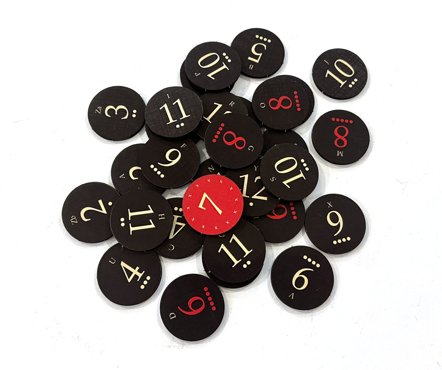 Tabletop Monthly Dark Mode Replacement Number Tokens Compatible With Catan'S Settlers Of Catan 5-6 Player Extension And Seafarer