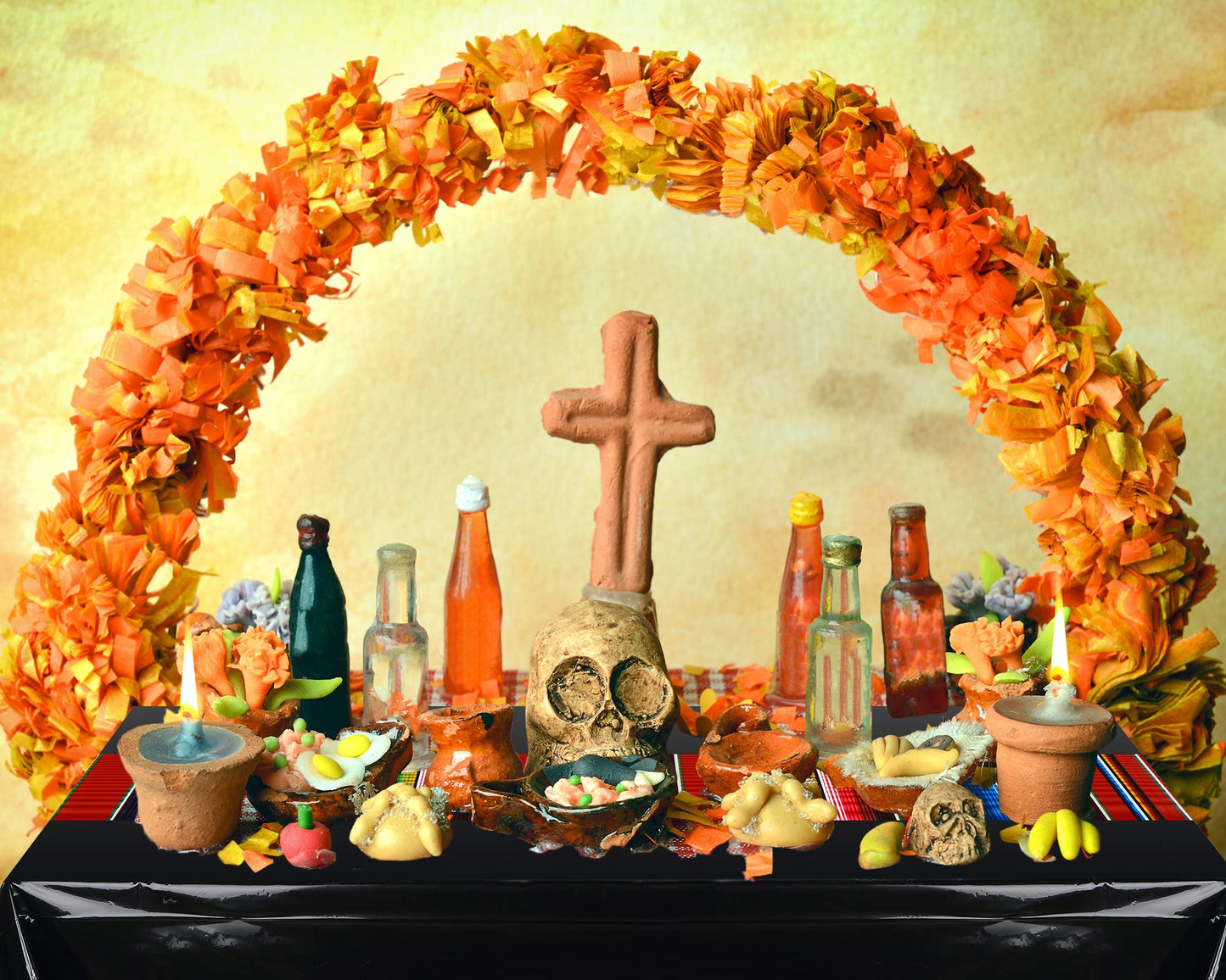 10 Pcs Mexican Fiesta Tablecloth Mexican Table Runner 108 x 54 Inch Plastic Striped Theme Party Decor Fiesta Colorful Striped Ta