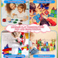 Lotmey Magnetic Tiles for Kids, Magnetic Blocks Building Toys, 3D Magnet Tiles Building Blocks, Preschool Magnetic Toys Stacking