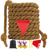 Outdoor Tug Of War Rope For Kids & Adults - 20Ft Brown, Fun For Family Reunion, Birthday Parties, Camping & Picnic Games