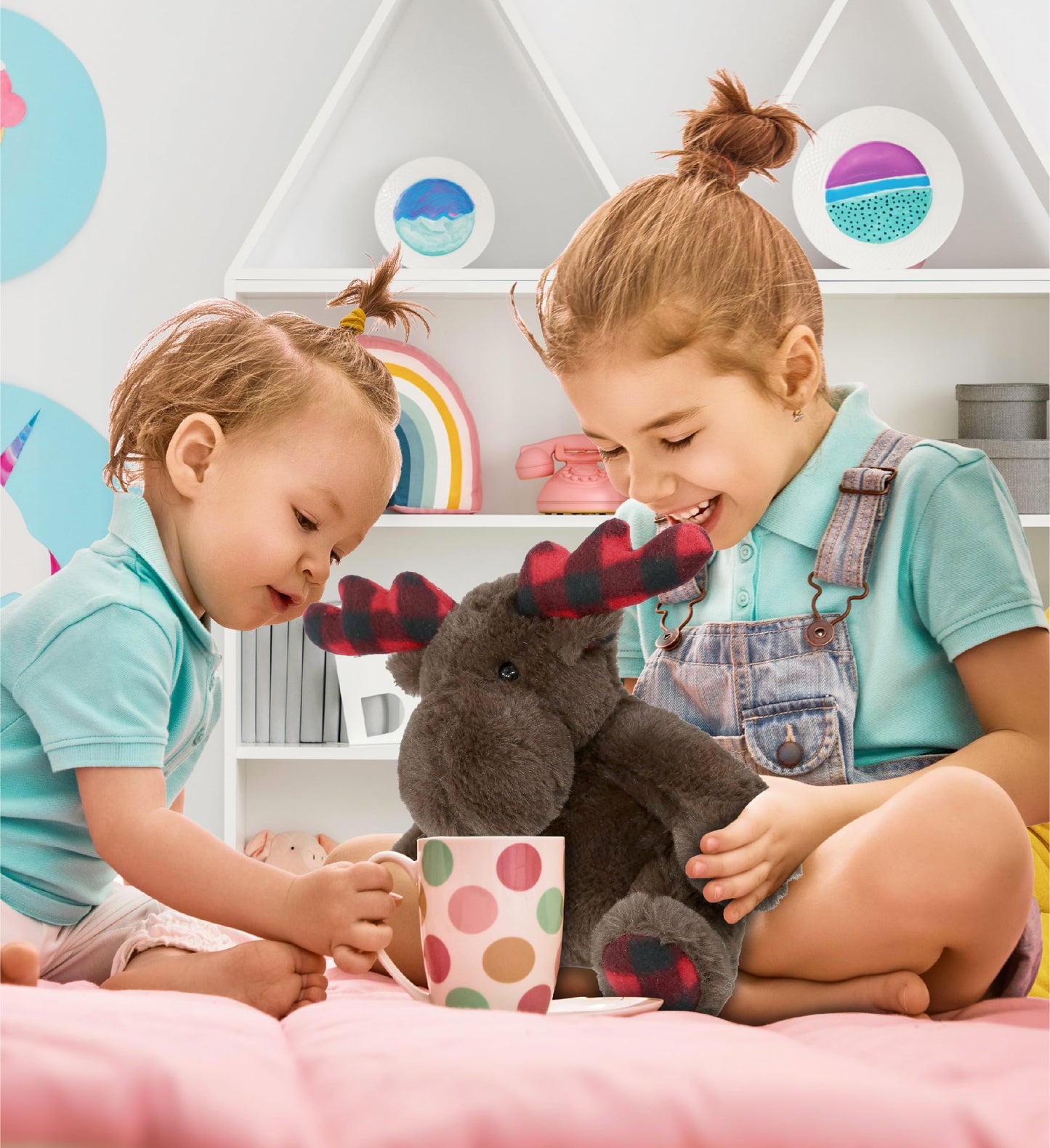 Dollibu Plaid Brown Moose Stuffed Animal - Soft Huggable Plaid Brown Moose Stuffed Toy, Adorable Playtime Wildlife Plush Toy, Cute Cuddle Gifts, Super Soft Plush Doll Animal Toy For Kids - 10 Inches