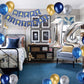 14Th Birthday Party Decoration For Boys, Birthday Banner Blue Number 14 Birthday Balloons Metallic Silver Blue Gold Latex Balloo