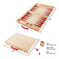 Hey! Play! Wood Backgammon Board Game- Complete Set with Folding Board for Storage, Portable Handle, and Full Game Accessories f