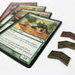 Citadel Black Mtg Buff Counters Expansion Set Of 30 Metal Tokens - With Velvet Drawstring Pouch, Antique Gold & Copper Finish Metal Tokens, Magic: The Gathering
