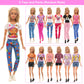Barwa 10 Sets Doll Clothes Including 5 Fashion Floral Dresses 5 Sets Casual Outfits Tops And Trousers, Shorts For 11.5 Inch Girl Dolls…