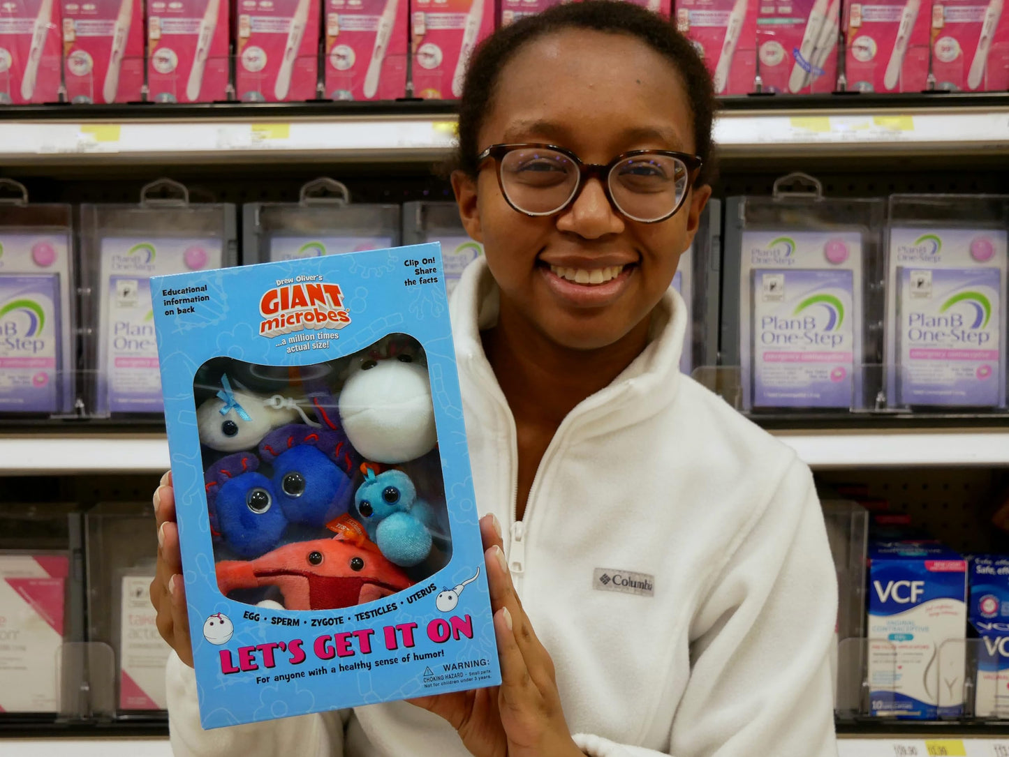 GIANTmicrobes Gift Box - Let's Get it On, Plush Uterus Model, 3-inch, Multicolor, Funny Medical Gag Gift for Doctors and Nurses