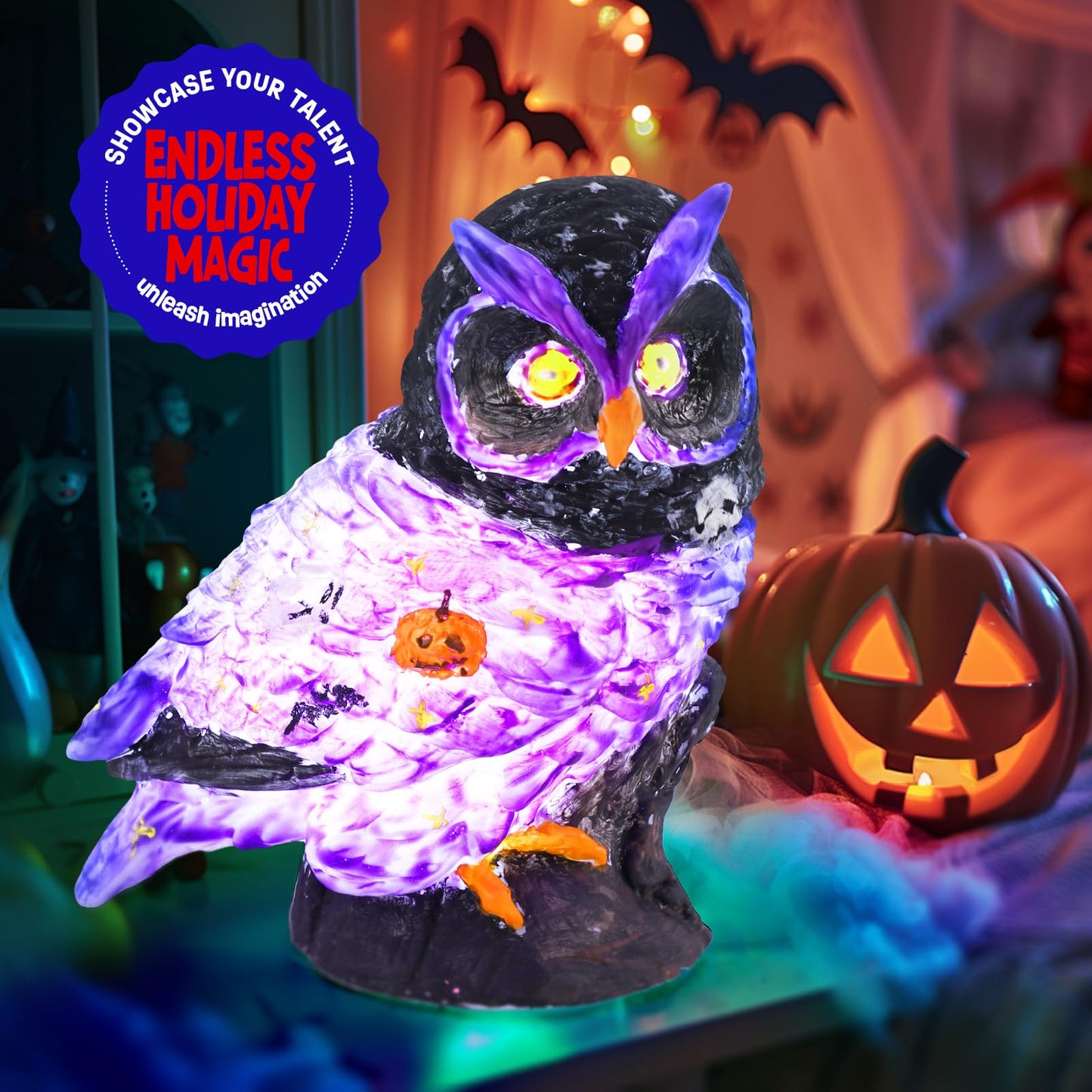 Laoese Paint Your Own Owl Lamp Kit, Art Supplies Arts & Crafts Kit, Painting Kit For Kids 6-12, Arts And Crafts For Kids Ages 8-
