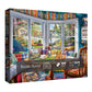 Cozy House Puzzle For Adults 1000 Pieces, Pretty Landscape Jigsaw Puzzle, Cat Kitten Garden Pretty Puzzle